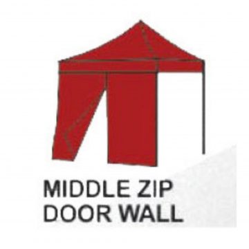 Middle zip door wall